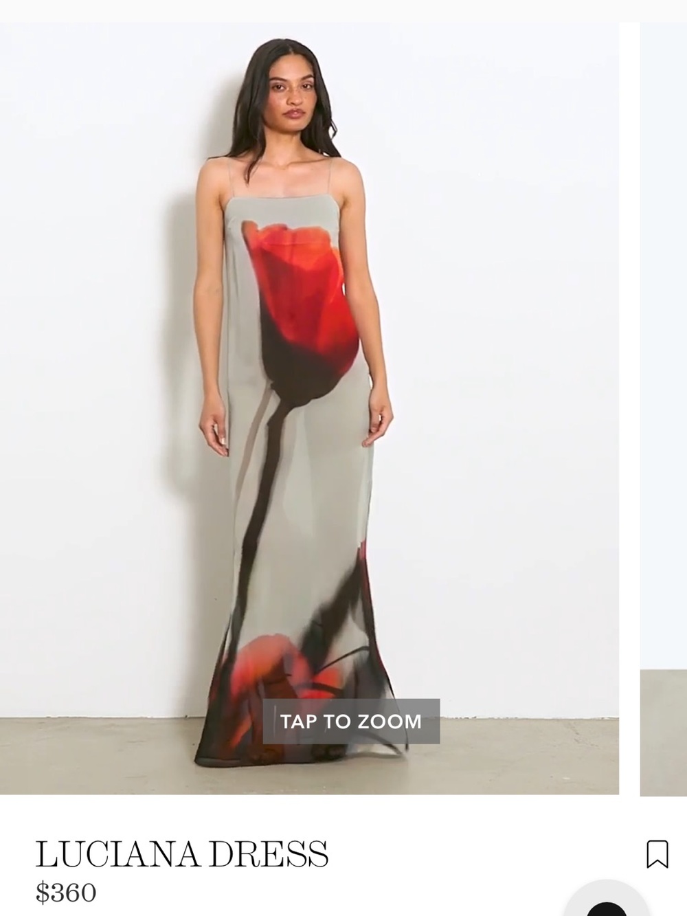 Rat & Boa - Luciana Dress - Red Floral Slip Gown